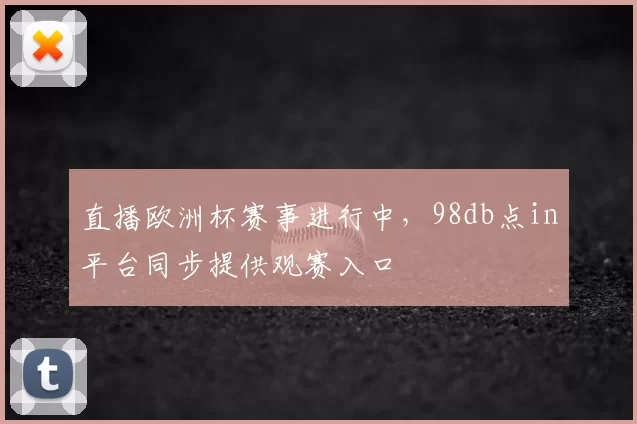 直播欧洲杯赛事进行中，98db点in平台同步提供观赛入口